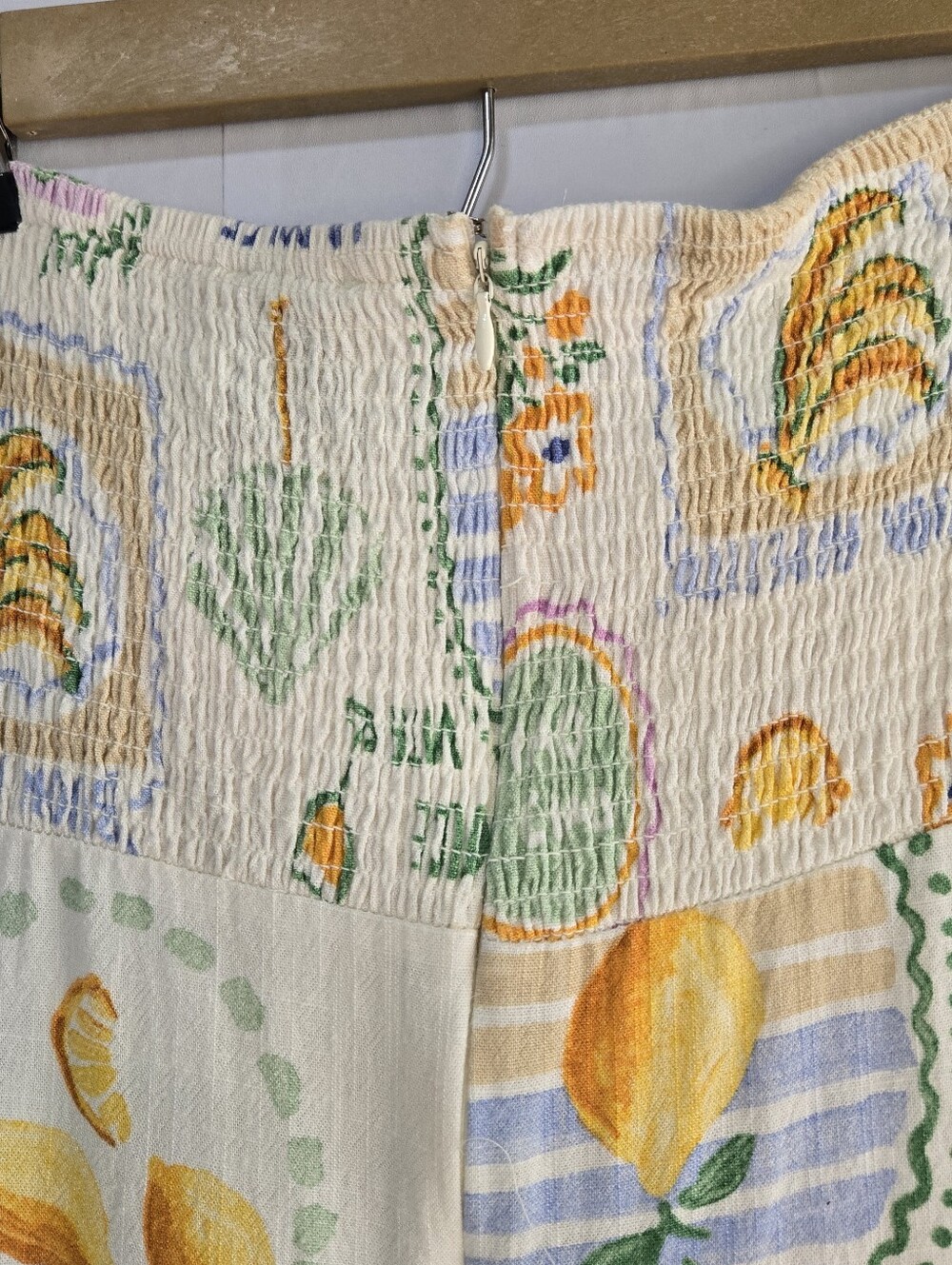 PAPER HEART Strapless Travel Print Print Slip Dress Size XL Linen Blend - Picture 10 of 13
